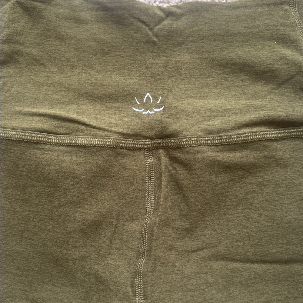 Deep Olive Green Spacedye Caught in the Midi High Waist Leggings - Picture 4 of 5